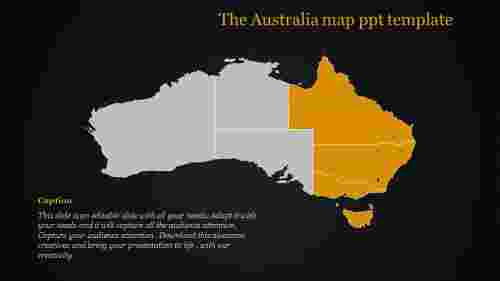map ppt template-The Australia map ppt template